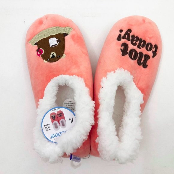 NWT Snoozies Women's Not Today Groundhog Coffee & Donut Medium 7/8 - Picture 4 of 6